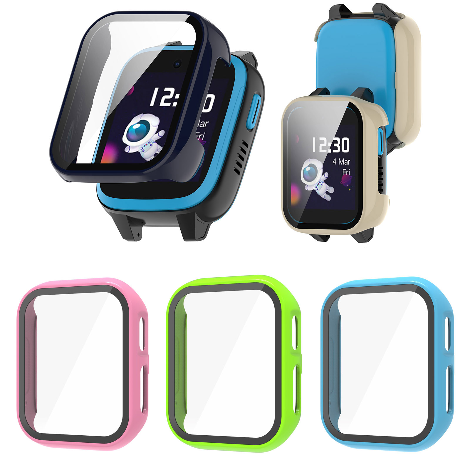Smartwatch Watches For Kids - Hard Edge Shell Glass Screen Protector,
