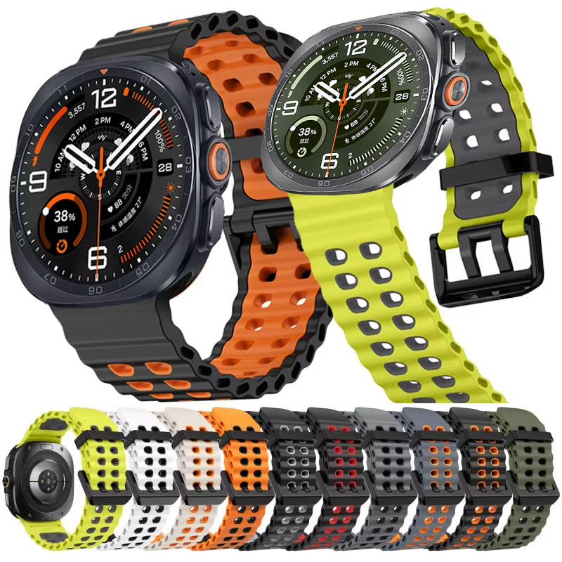 Tide Watch Surf - Pulseira de Silicone Bicolor para Samsung