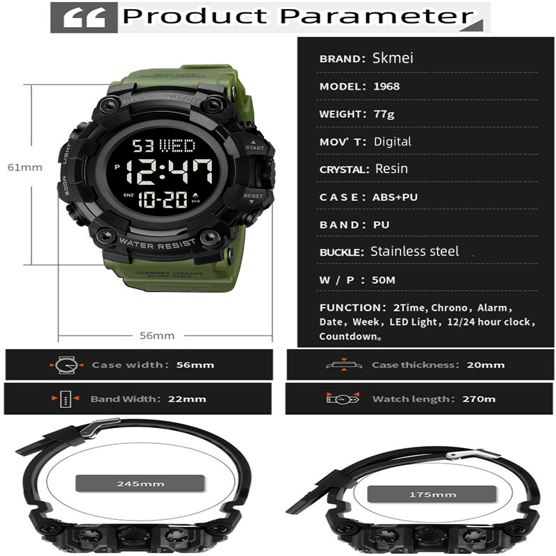 Skmei-Relógio de pulso digital - Tide Watch Surf avaliação e preço