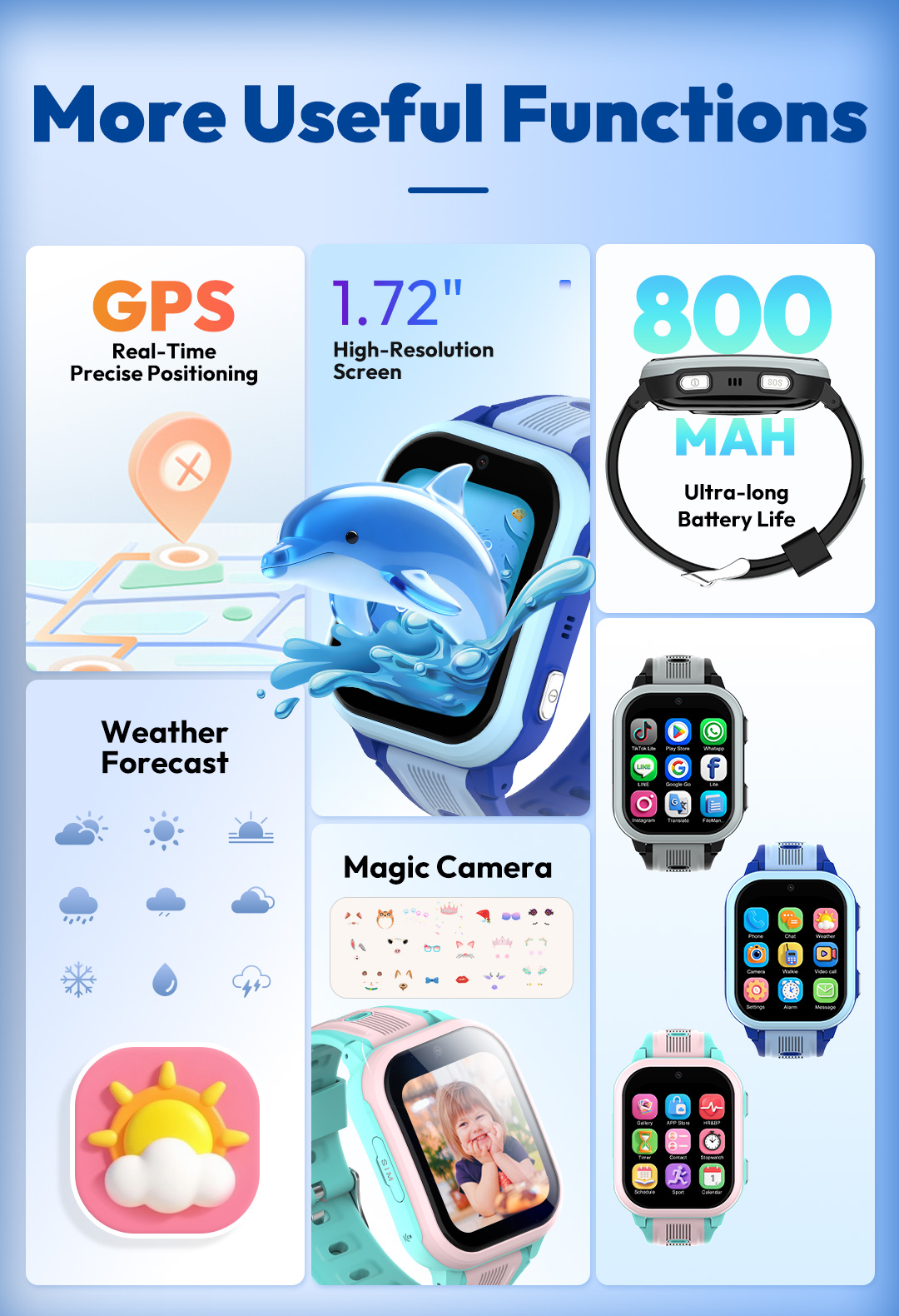 Relógio Inteligente Infantil W - Smartwatch Watches For Kids With Gps avaliação e preço