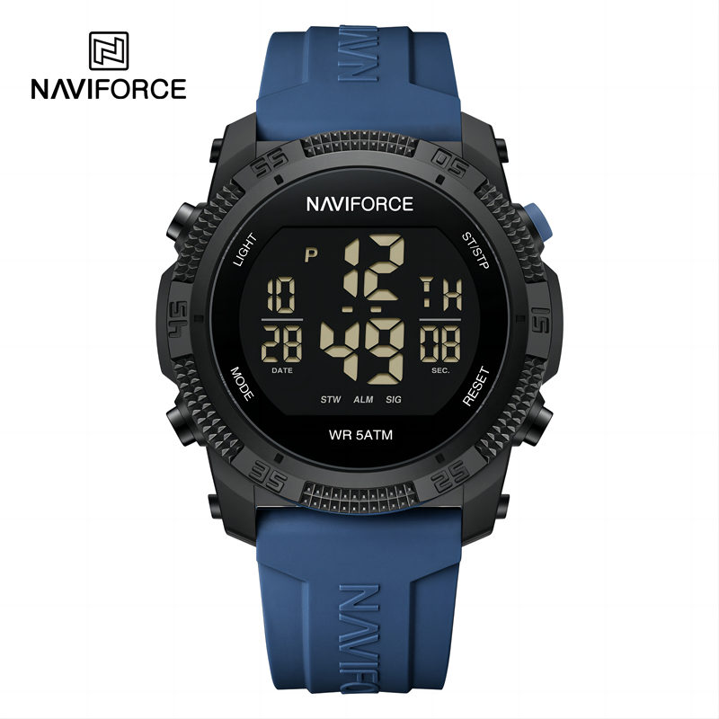 Naviforce 7104 luxo masculino  - Watch Display Pillow avaliação e preço