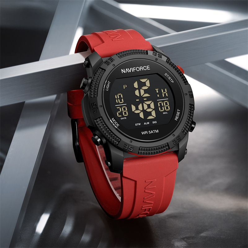 Naviforce 7104 luxo masculino  - Watch Display Pillow avaliação e preço