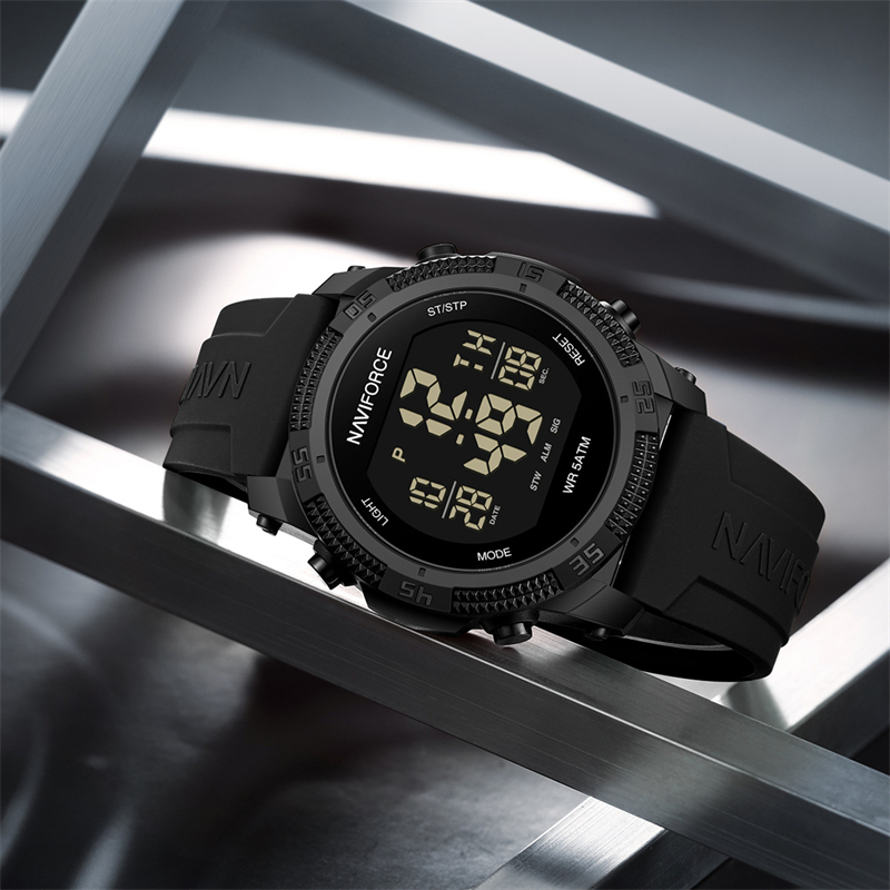 Naviforce 7104 luxo masculino  - Watch Display Pillow avaliação e preço