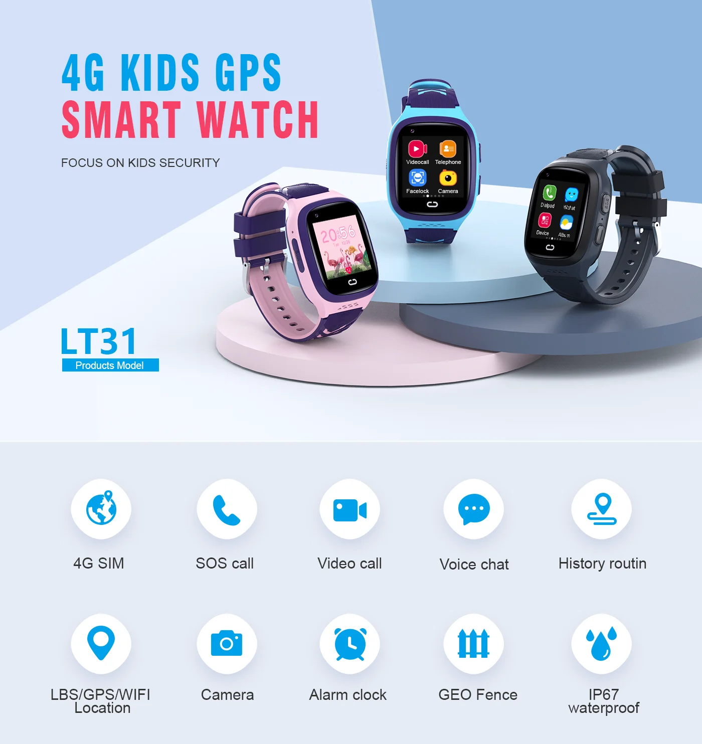 4g crianças smartwatch sos à p - Smartwatch Watches For Kids avaliação e preço