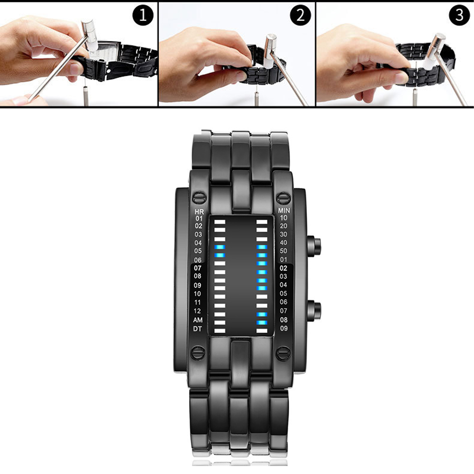 Premium matriz binária azul le - Smartwatch Premium Watches For Women avaliação e preço