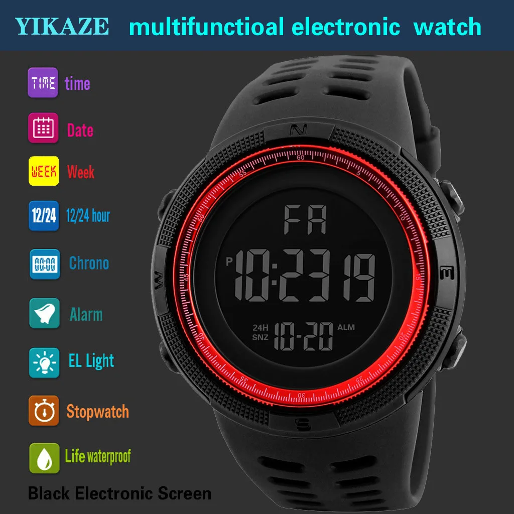Yikaze x01 relógios digitais m - Tide Watch Surf avaliação e preço