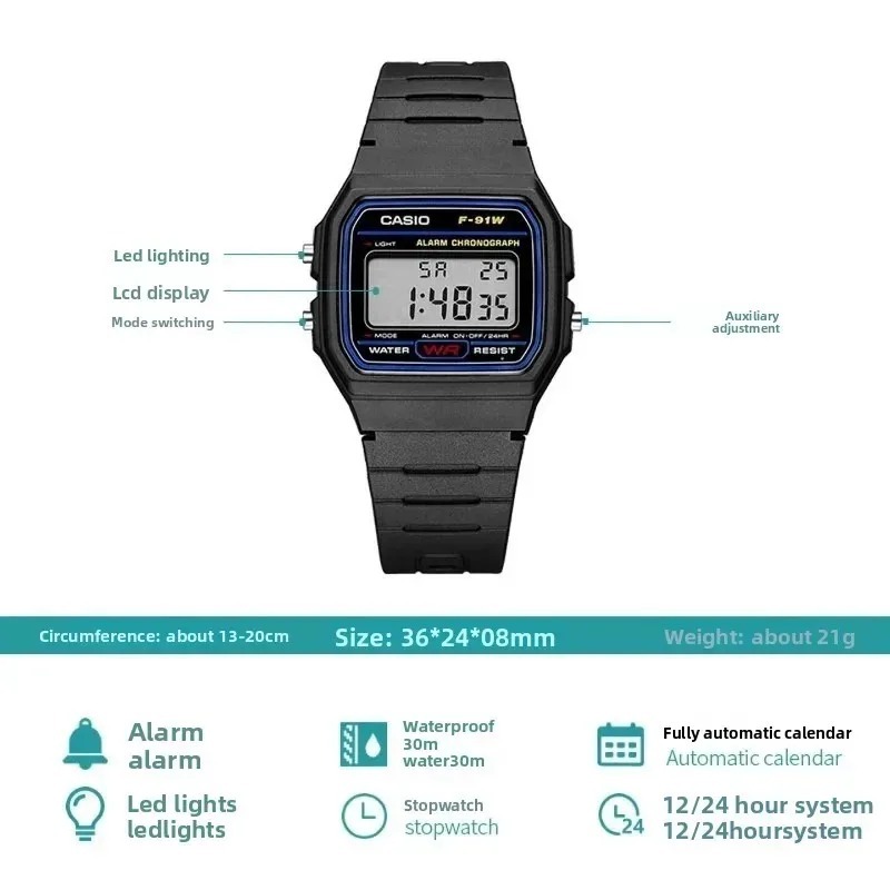 Relógio de Pulso Casio F-91W-1 - Watch Display Pillow avaliação e preço
