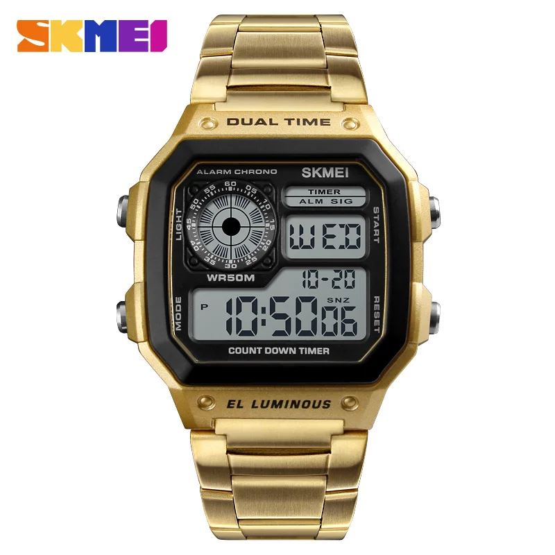 Skmei 1335 relógio digital par - Tide Watch Surf avaliação e preço