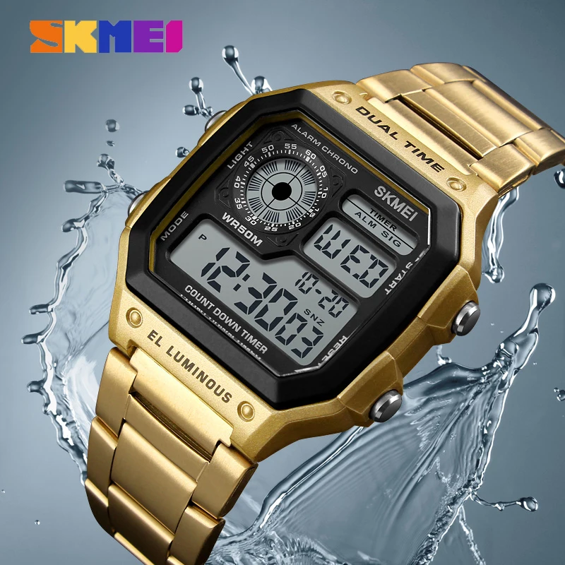 Skmei 1335 relógio digital par - Tide Watch Surf avaliação e preço